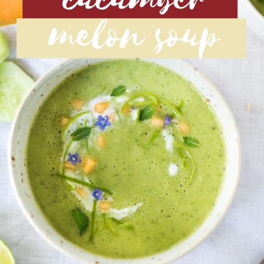 chilled cucumber melon soup